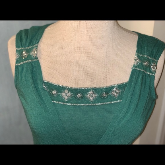 Sassy & Sweet Green Embellished Top - Picture 4 of 7